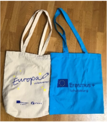 Europa und Erasmusplus Leinenbeutel