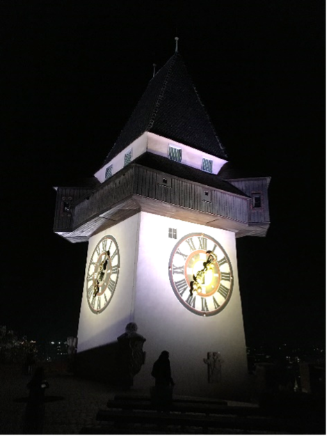 Der Uhrenturm bei Nacht